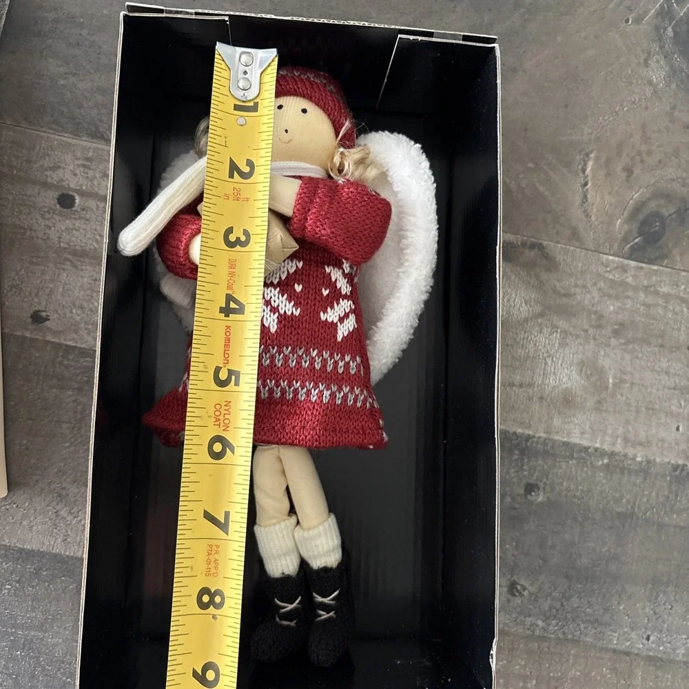 Dillards Trimsetter Angel Doll w Fair Isle Dress Shopping Package Ornament New